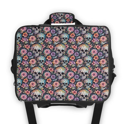 Pastel Floral and Skulls Insulated Leakproof Cooler Bag Lunch Box