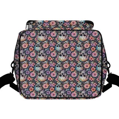 Pastel Floral and Skulls Insulated Leakproof Cooler Bag Lunch Box
