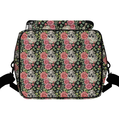 Pink Skulls Insulated Leakproof Cooler Bag Lunch Box