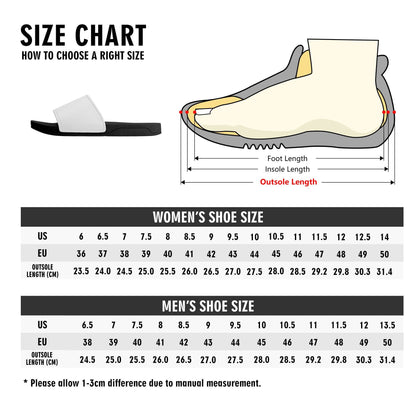Blue Waves Men's Slide Sandals - DeRose Seasonal