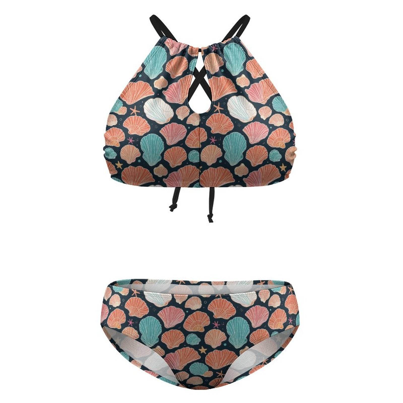 Plus Size Big Shells and Stars Two-piece Swimsuit - DeRose Seasonal