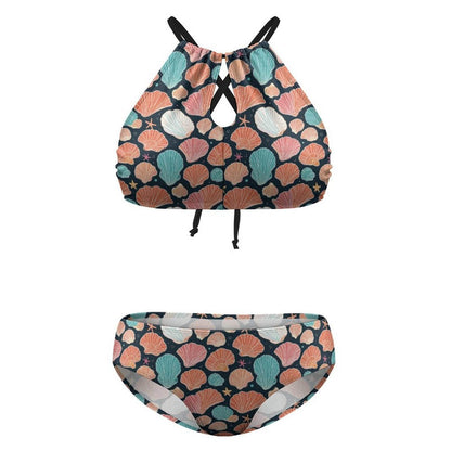 Plus Size Big Shells and Stars Two-piece Swimsuit - DeRose Seasonal