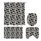 Crazy Cat Lady Bathroom Four-Piece Set(Shower Curtain + Toilet Cover Mat + Toilet Foot Mat + Floor Mat)| Polyester - DeRose Seasonal