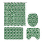 Little Clovers Bathroom Four-Piece Set(Shower Curtain + Toilet Cover Mat + Toilet Foot Mat + Floor Mat)| Polyester - DeRose Seasonal