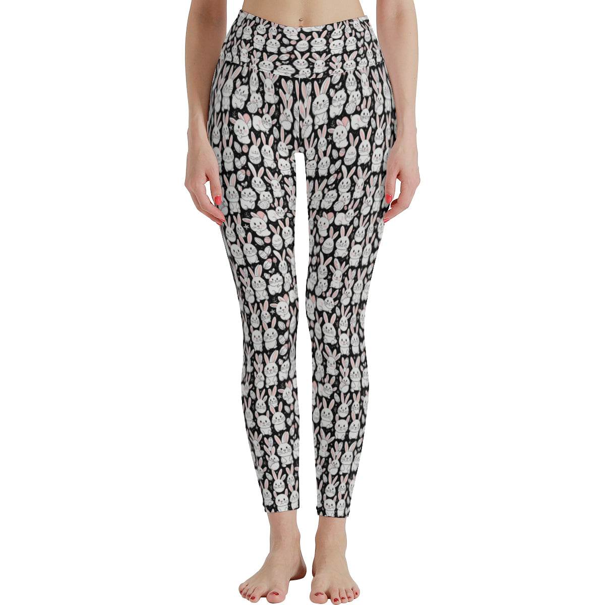 Cute Bunny Women's Polyester Yoga pants Leggings - DeRose Seasonal
