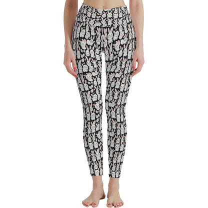 Cute Bunny Women's Polyester Yoga pants Leggings - DeRose Seasonal