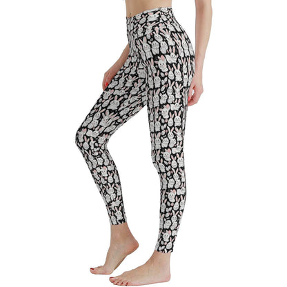 Cute Bunny Women's Polyester Yoga pants Leggings - DeRose Seasonal