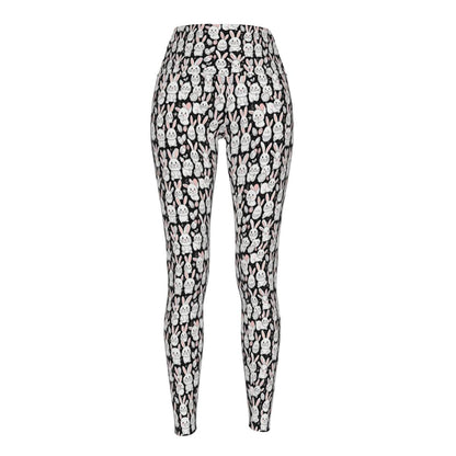 Cute Bunny Women's Polyester Yoga pants Leggings - DeRose Seasonal