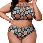 Plus Size Big Shells Two-piece Swimsuit - DeRose Seasonal
