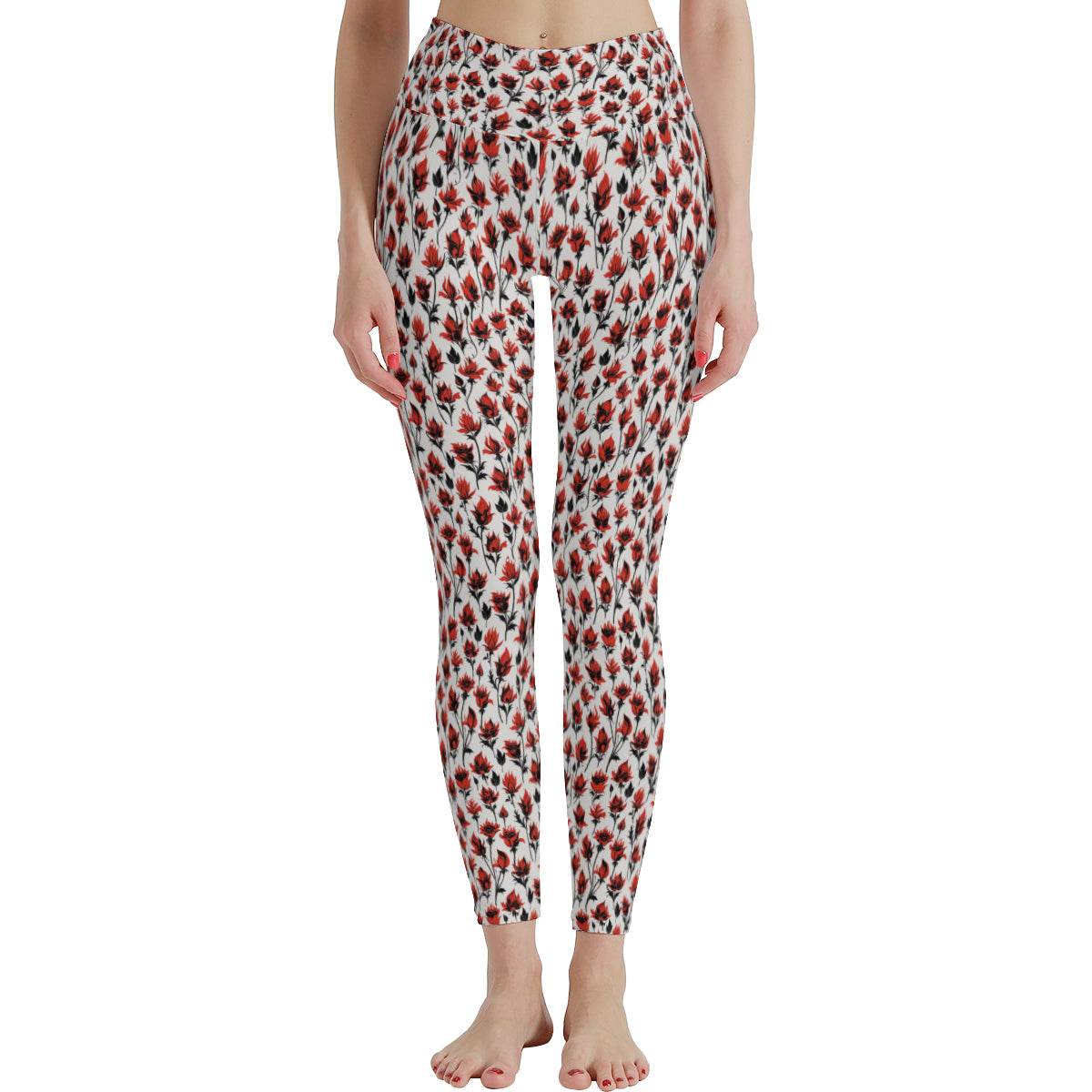 Floral Fire Women's Polyester Yoga pants Leggings - DeRose Seasonal