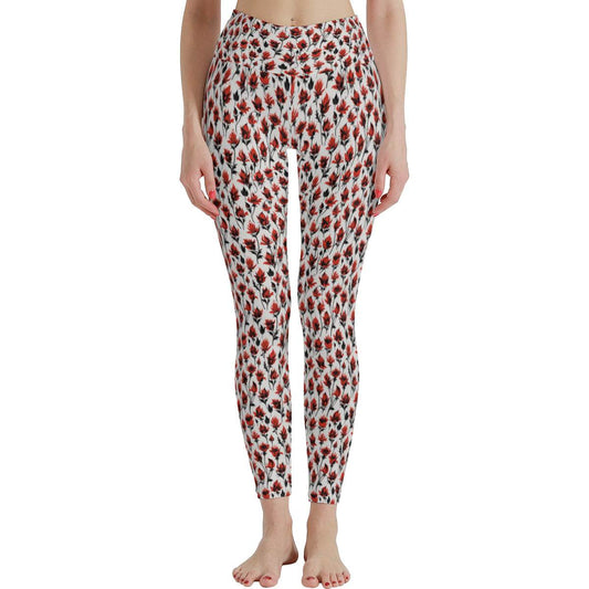 Floral Fire Women's Polyester Yoga pants Leggings - DeRose Seasonal