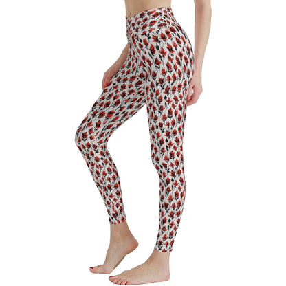 Floral Fire Women's Polyester Yoga pants Leggings - DeRose Seasonal