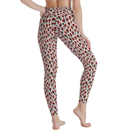 Floral Fire Women's Polyester Yoga pants Leggings - DeRose Seasonal