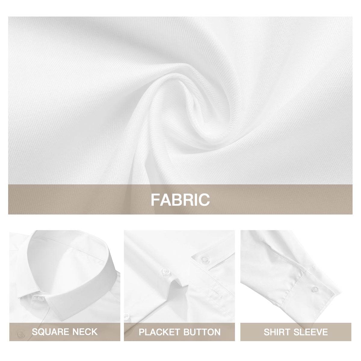White Clover Men's Classic Long-Sleeved Shirt | Polyester - DeRose Seasonal