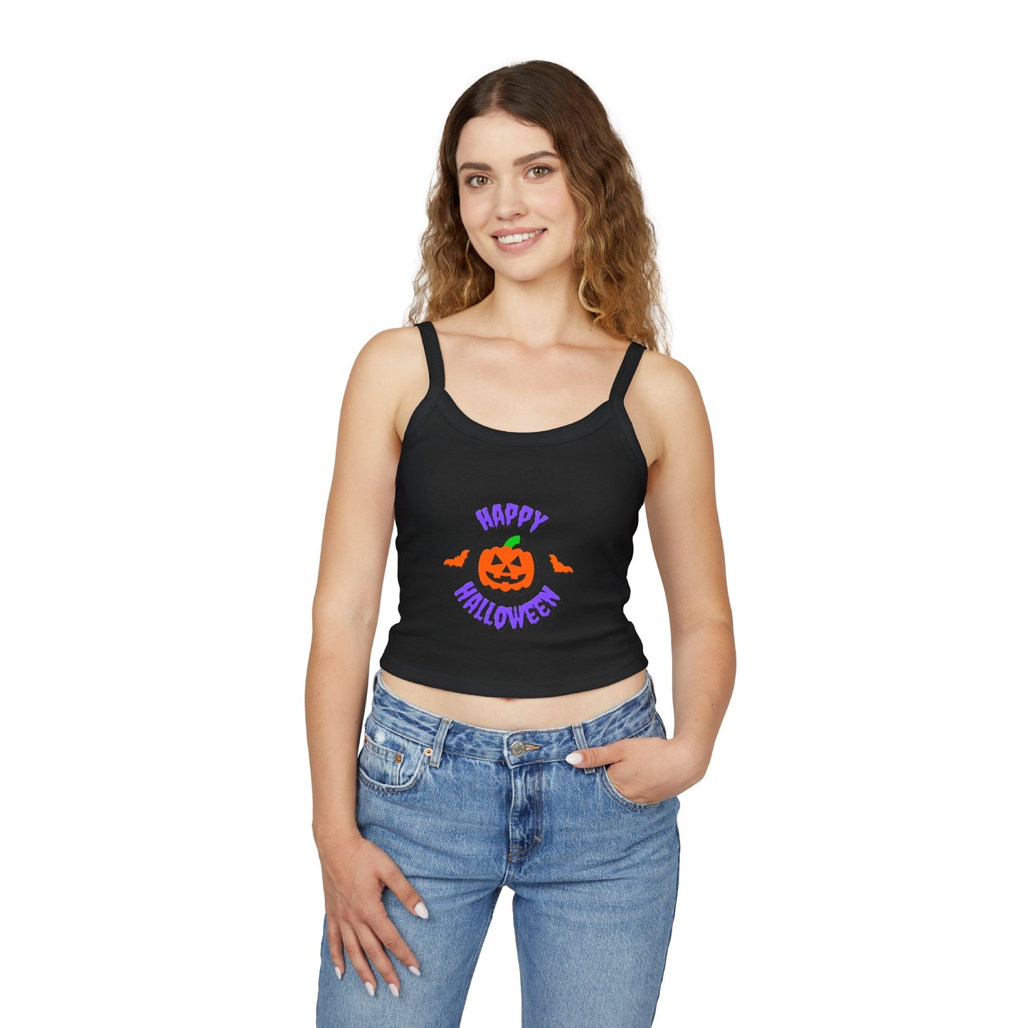 Happy Halloween Womens Spaghetti Strap Tank Top