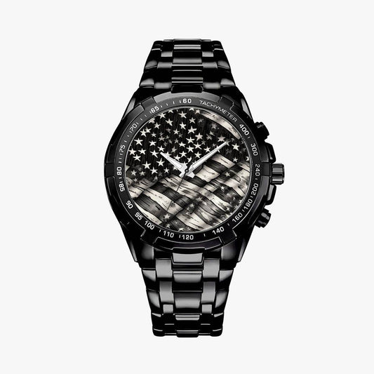 Battered American Flag Black Watch - DeRose Seasonal