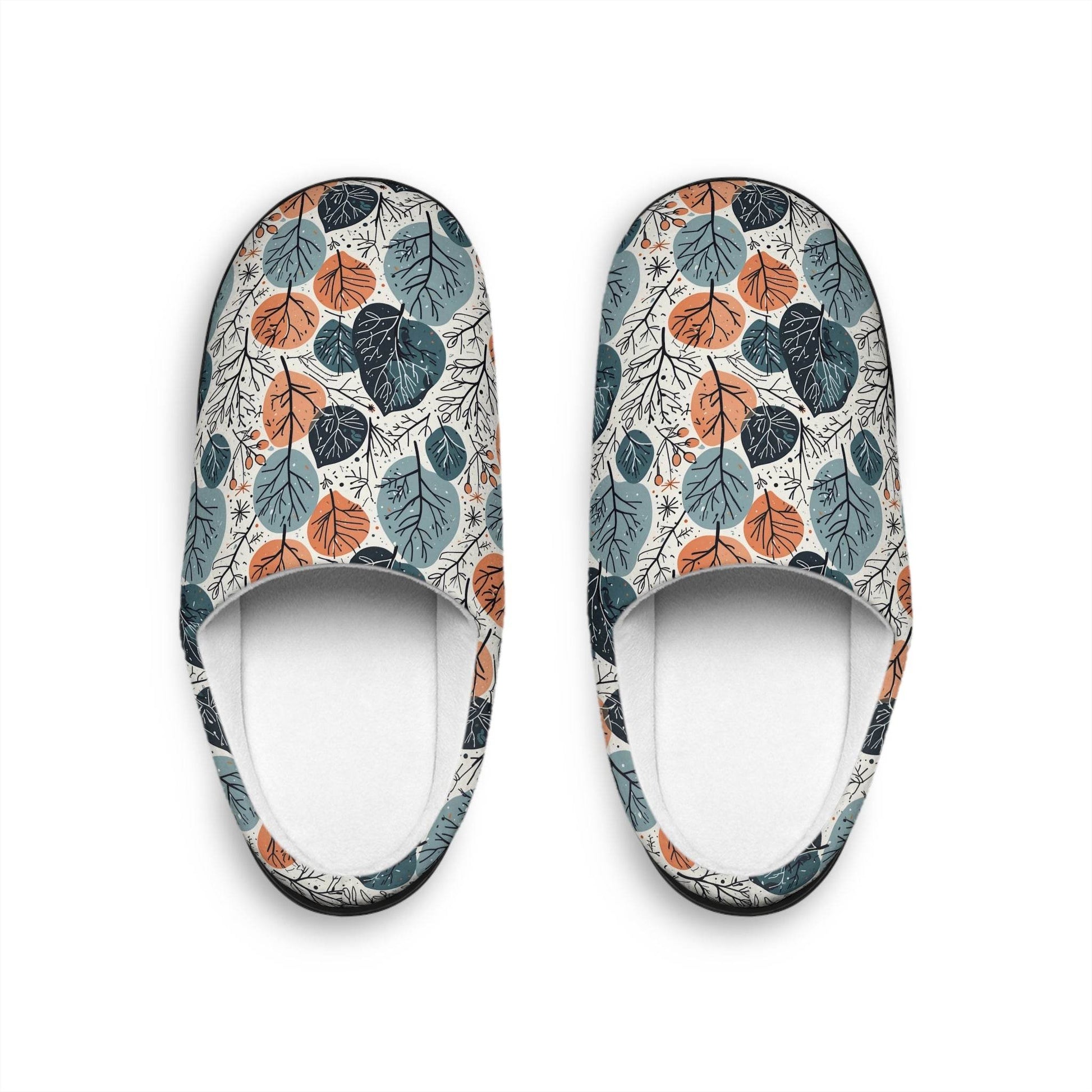 Freezing Leaves Men's Indoor Slippers - Perfect for Relaxing at Home - DeRose Seasonal