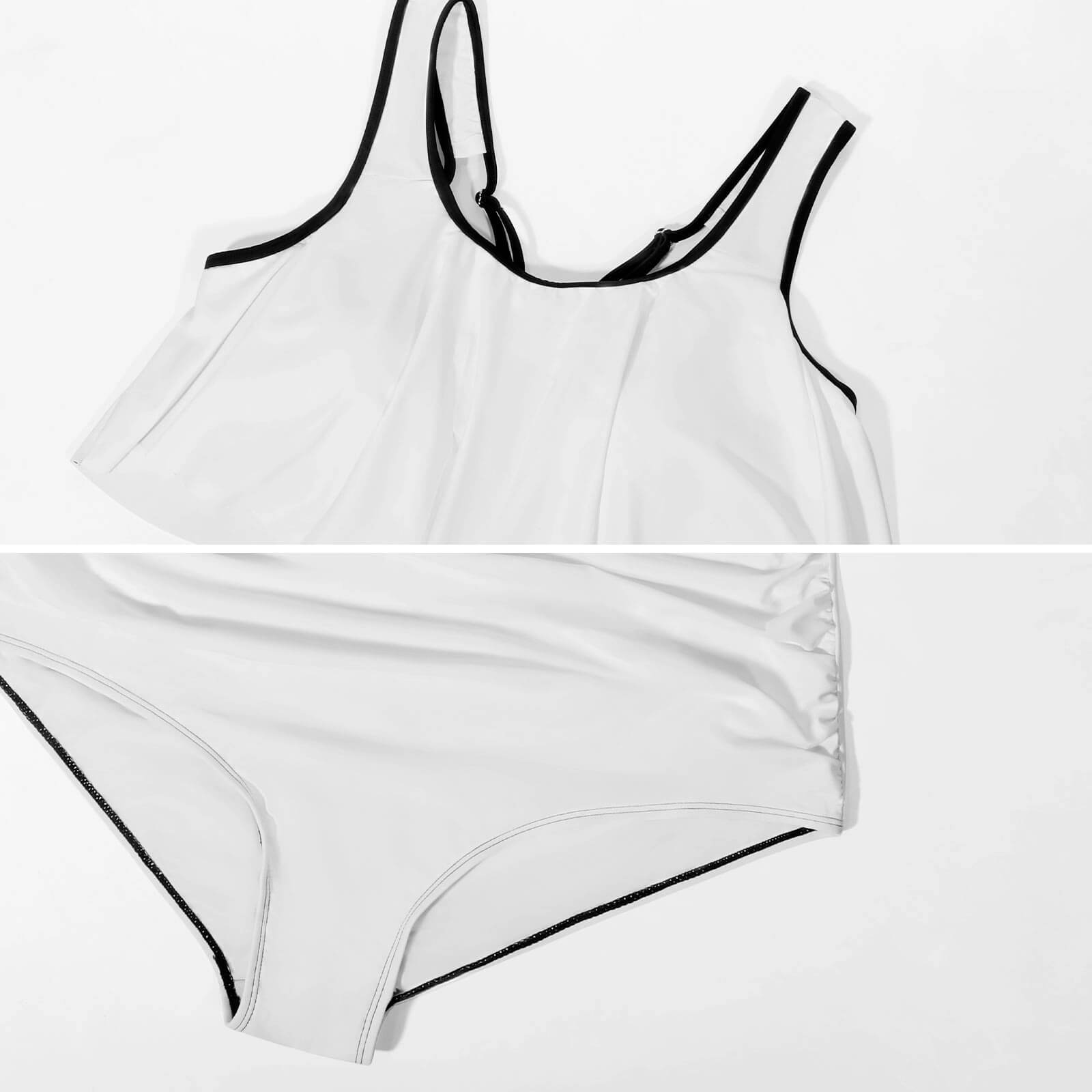 Plus Size Women's Abstract Wave Two-piece Swimsuit - DeRose Seasonal