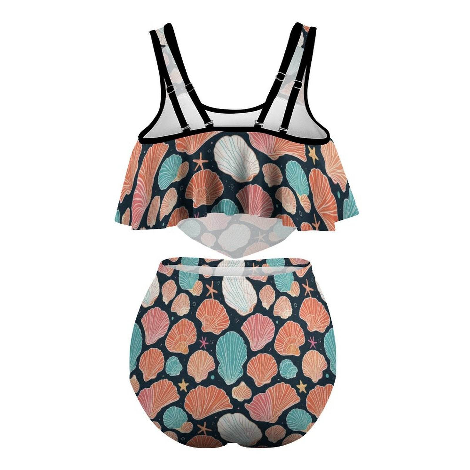 Plus Size Women's Big Shells Two-piece Swimsuit - DeRose Seasonal
