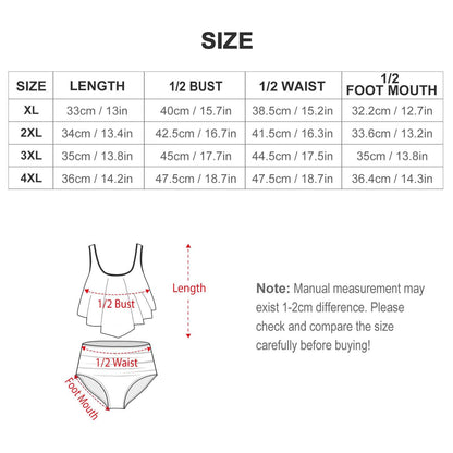 Plus Size Women's Big Shells Two-piece Swimsuit - DeRose Seasonal