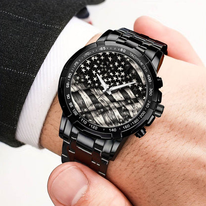 Battered American Flag Black Watch - DeRose Seasonal