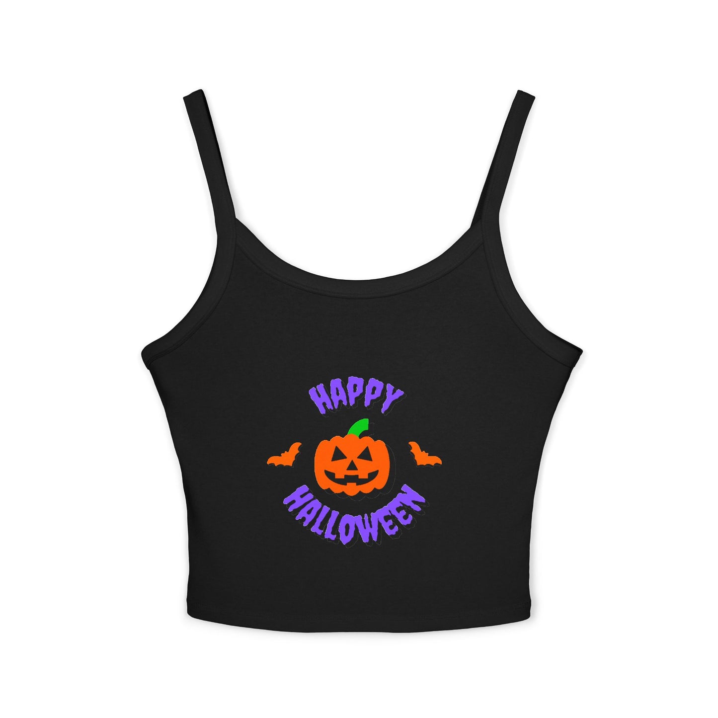 Happy Halloween Womens Spaghetti Strap Tank Top