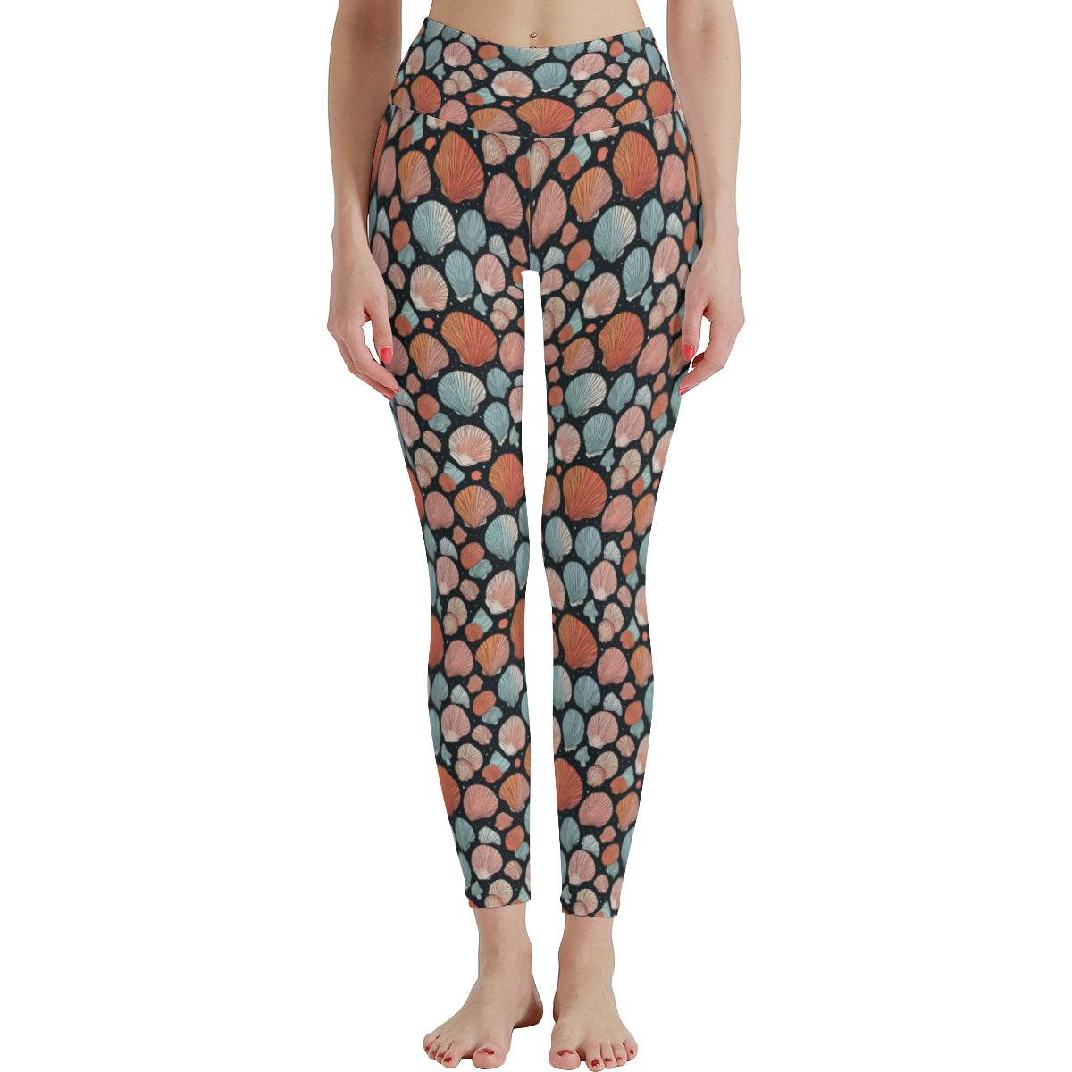 Big Shells Women's Polyester Yoga pants Leggings - DeRose Seasonal