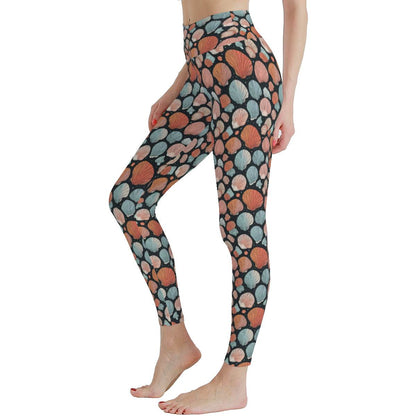 Big Shells Women's Polyester Yoga pants Leggings - DeRose Seasonal