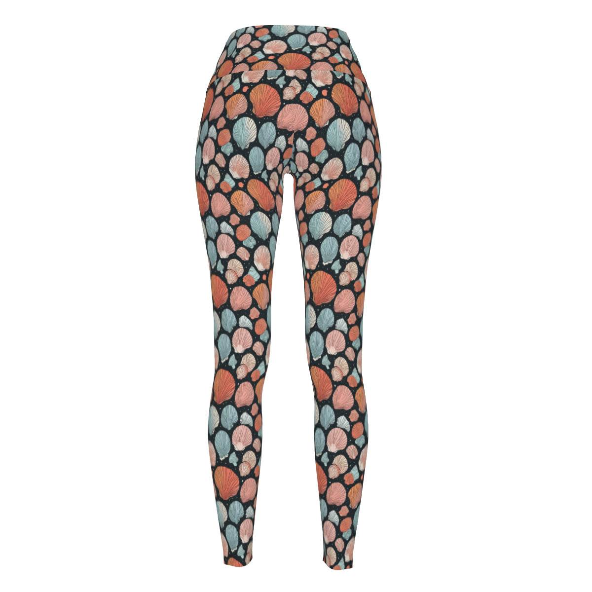 Big Shells Women's Polyester Yoga pants Leggings - DeRose Seasonal