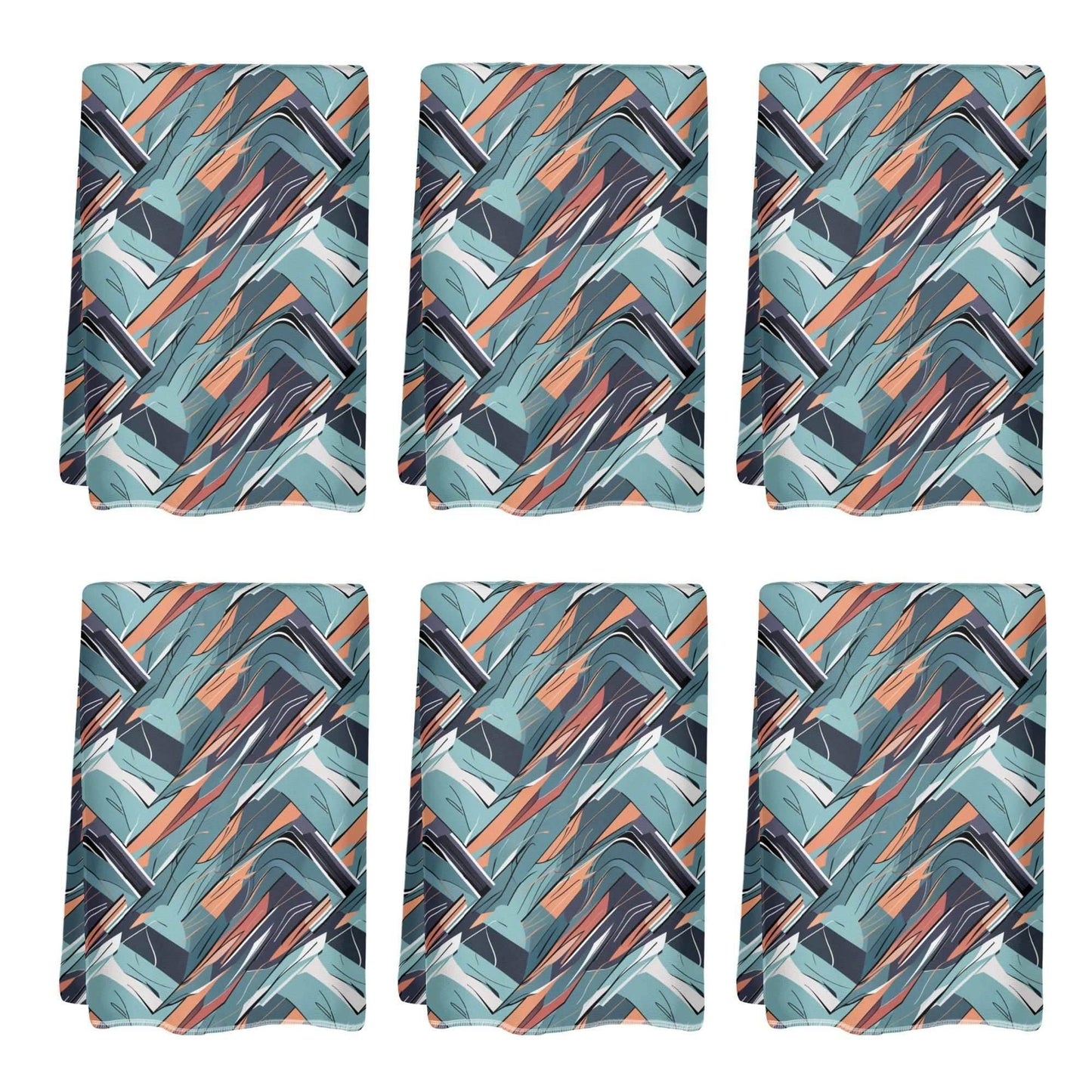 Abstract Breeze Hand Towels (6 Pcs) - DeRose Seasonal
