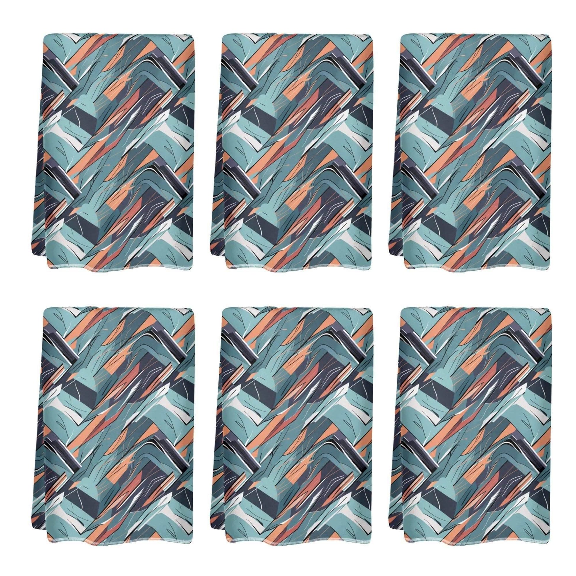 Abstract Breeze Hand Towels (6 Pcs) - DeRose Seasonal