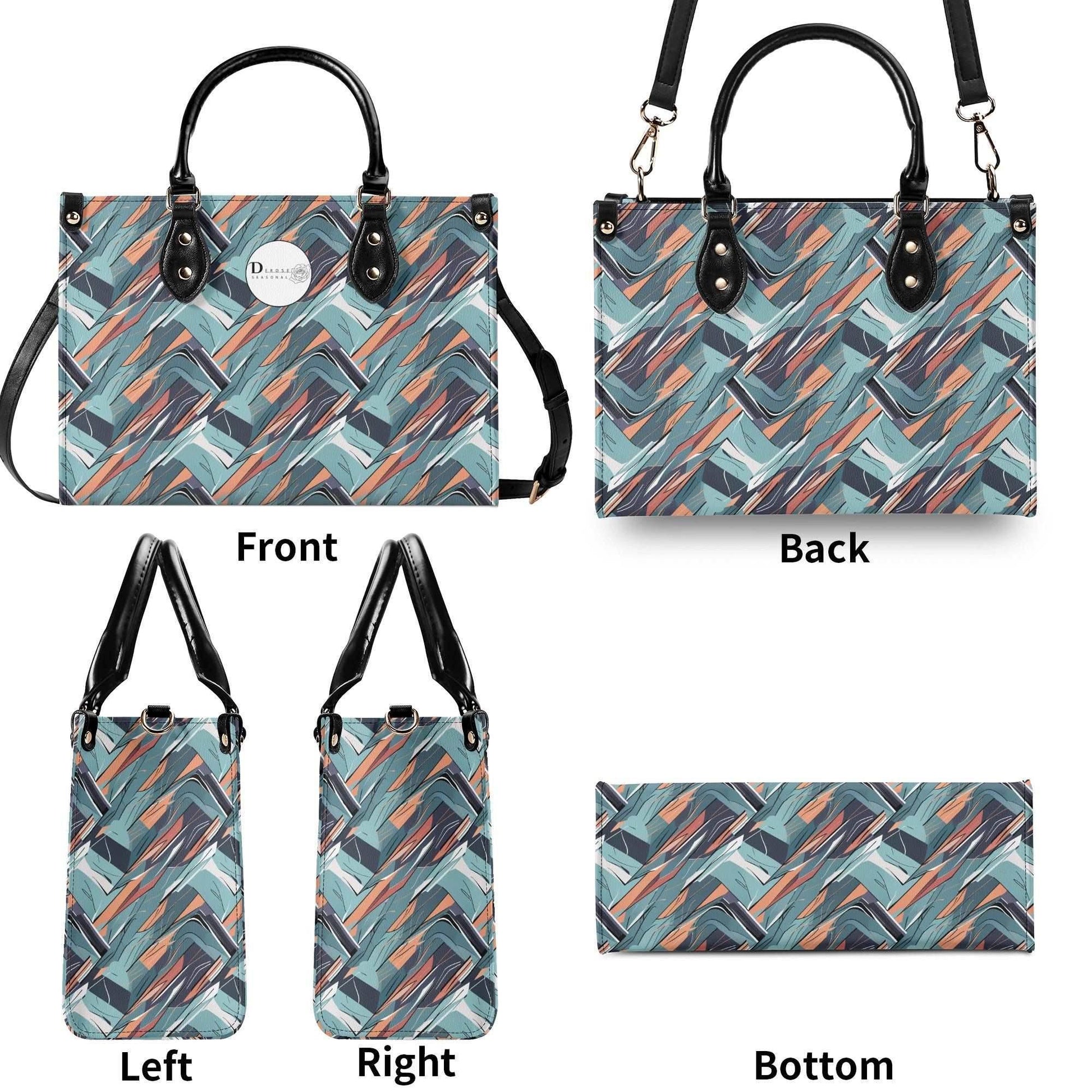 Abstract Breeze Luxury Women Leather Handbag (3 sizes) - DeRose Seasonal
