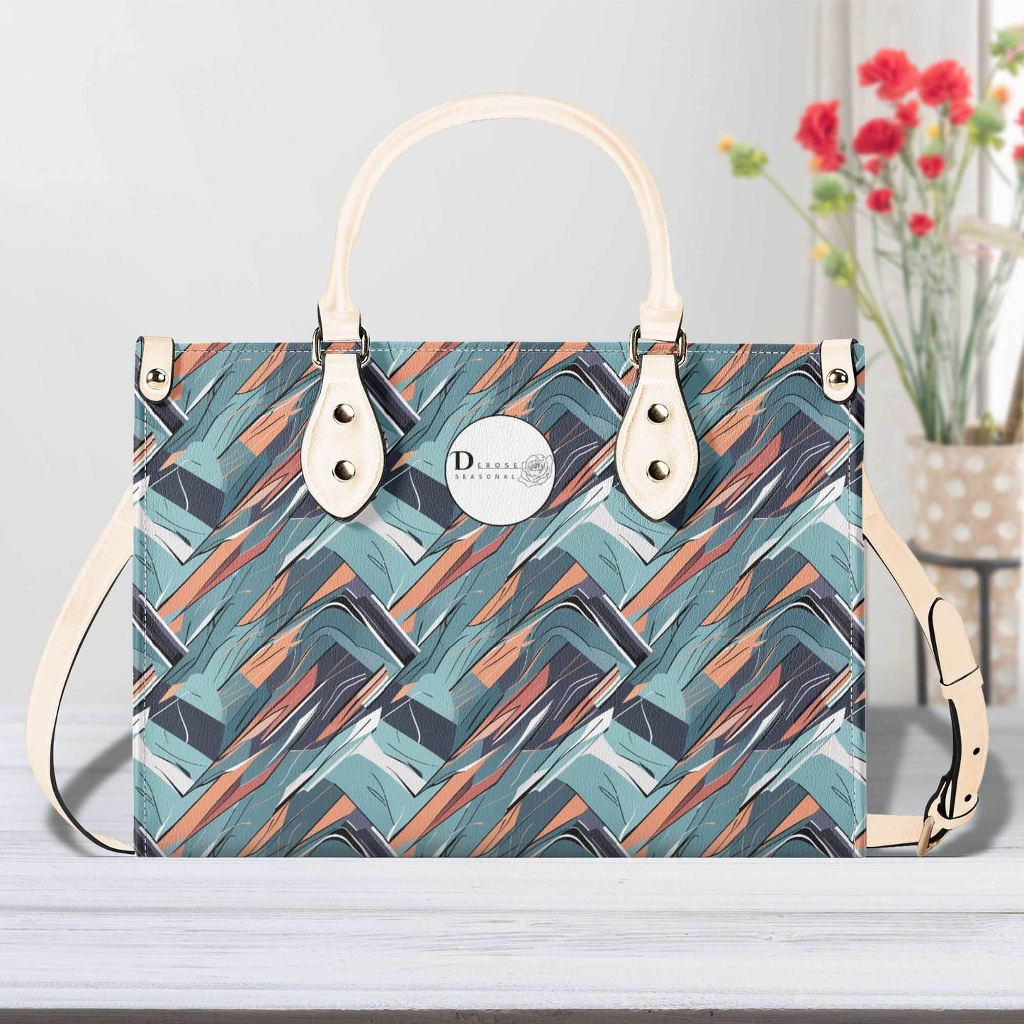 Abstract Breeze Luxury Women Leather Handbag (3 sizes) - DeRose Seasonal