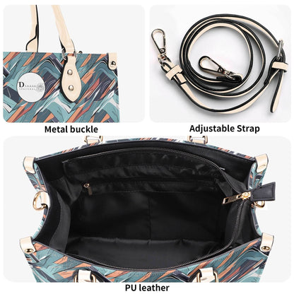 Abstract Breeze Luxury Women Leather Handbag (3 sizes) - DeRose Seasonal