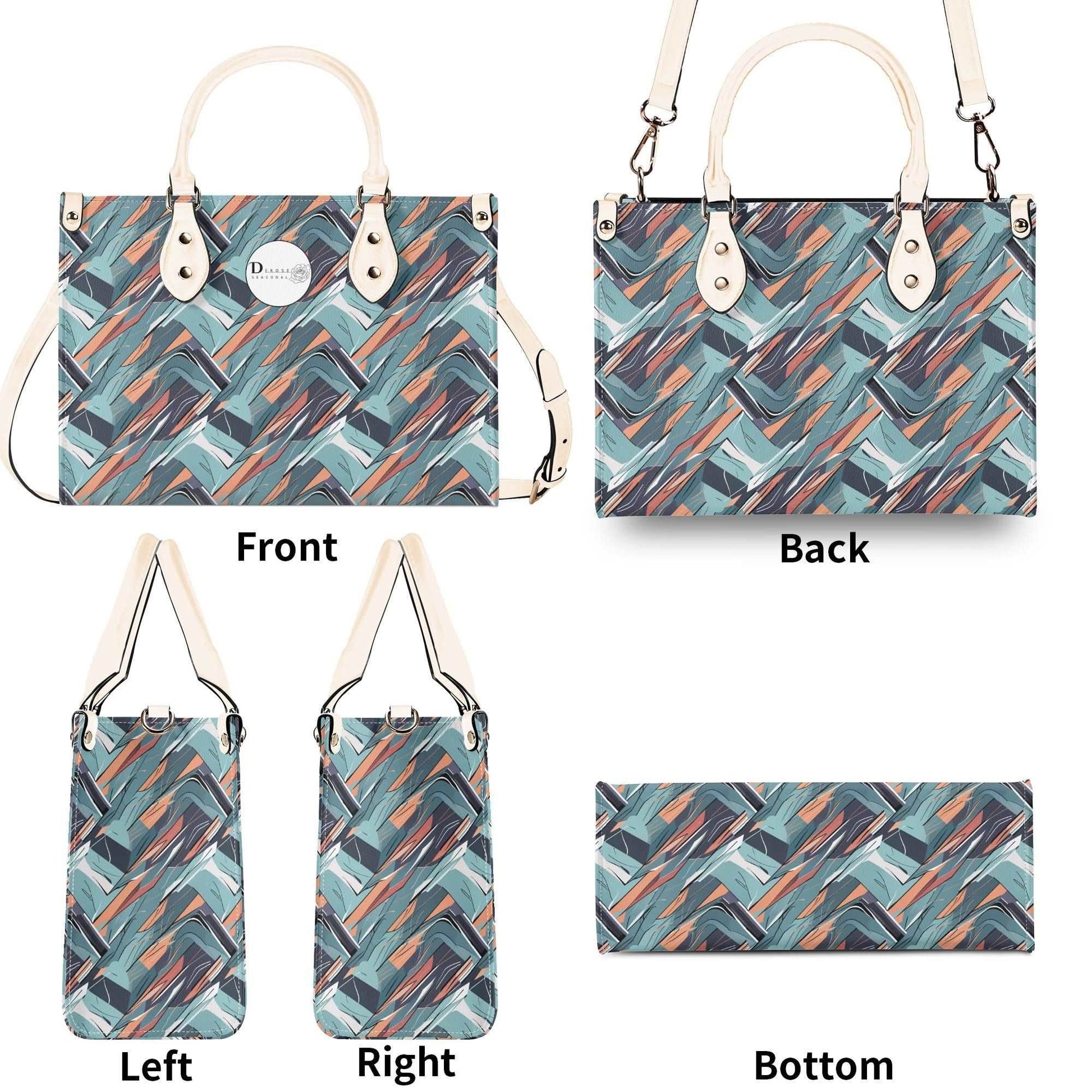 Abstract Breeze Luxury Women Leather Handbag (3 sizes) - DeRose Seasonal