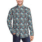 Abstract Breeze Men's Classic Long-Sleeved Button up Polyester Dress Shirt - DeRose Seasonal