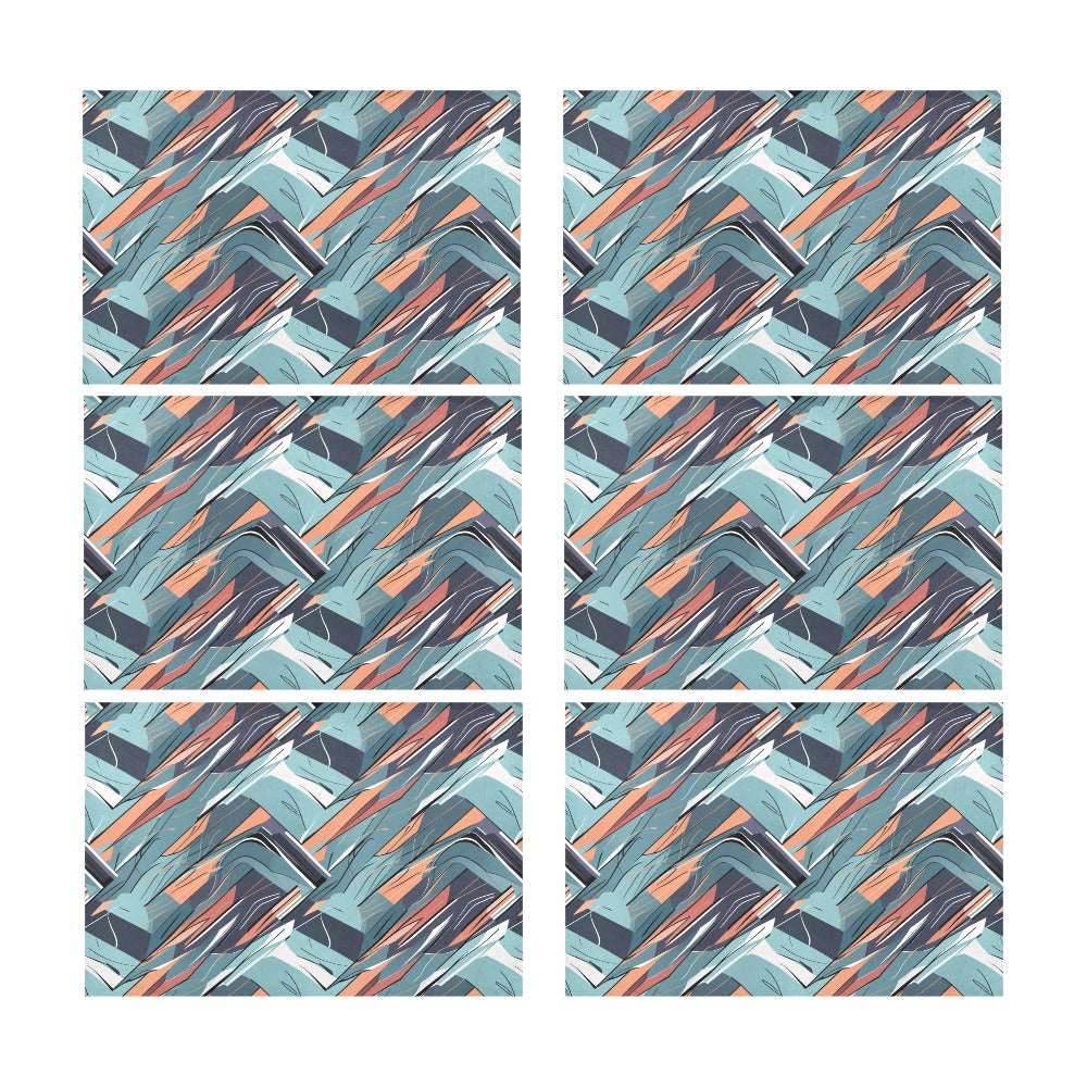 Abstract Breeze Table Placemat (set of 6) Placemats 12" x 18" (Set of 6) DeRose Seasonal