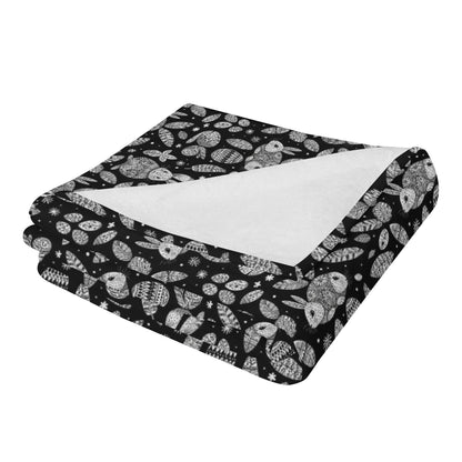 Abstract Bunny Flannel Breathable Blanket 4 Sizes - DeRose Seasonal