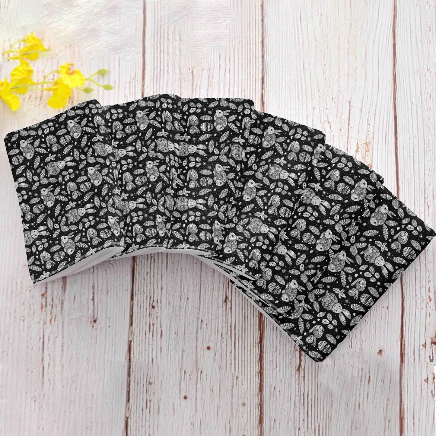 Abstract Bunny Hand Towels (6 Pcs) - DeRose Seasonal