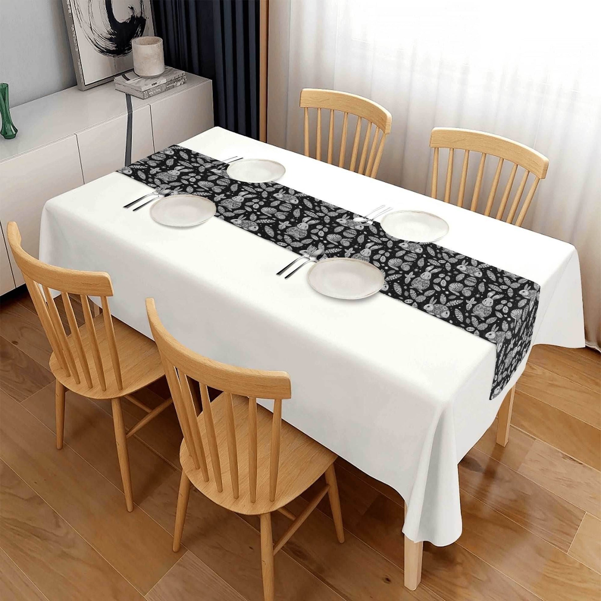 Abstract Bunny Polyester Table Runner - DeRose Seasonal