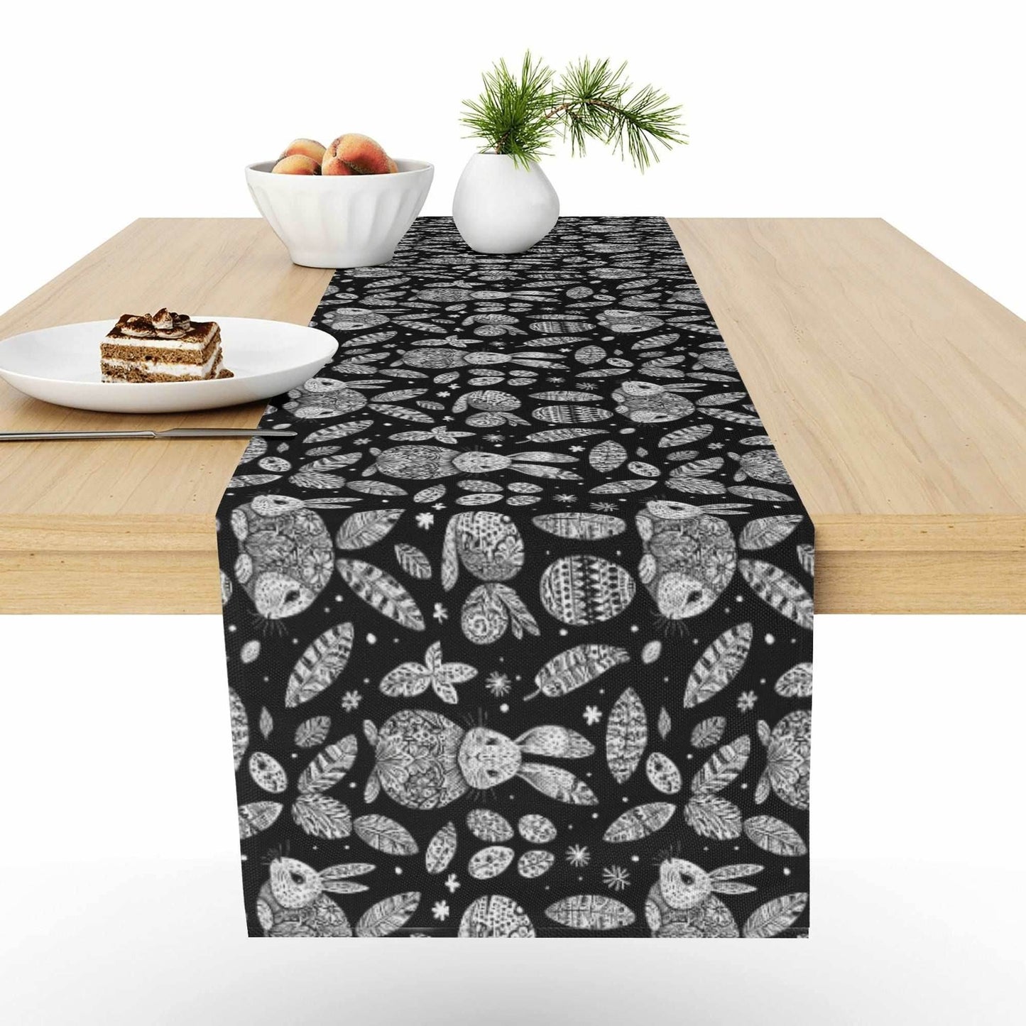 Abstract Bunny Polyester Table Runner - DeRose Seasonal
