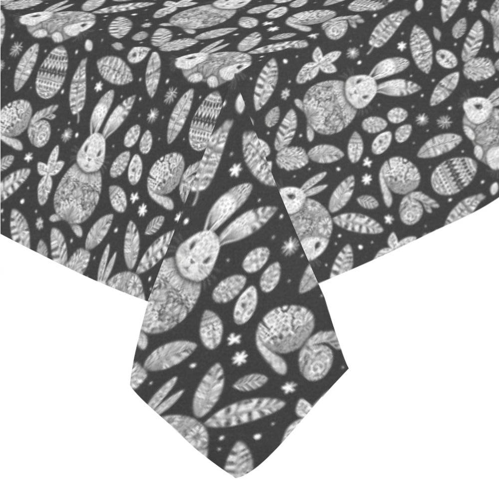 Abstract Bunny Polyester Tablecloth Polyester Tablecloth 70"x 52" DeRose Seasonal