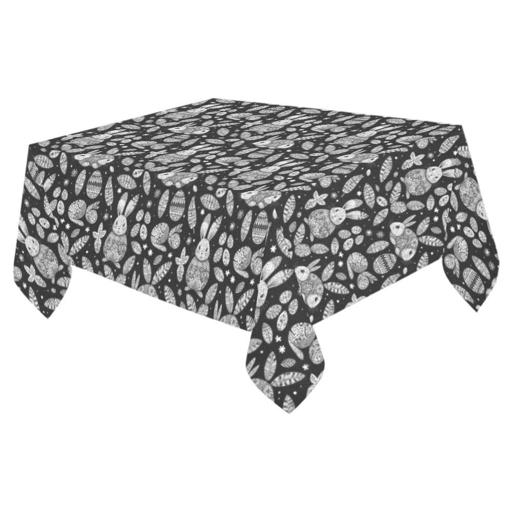 Abstract Bunny Polyester Tablecloth Polyester Tablecloth 70"x 52" DeRose Seasonal