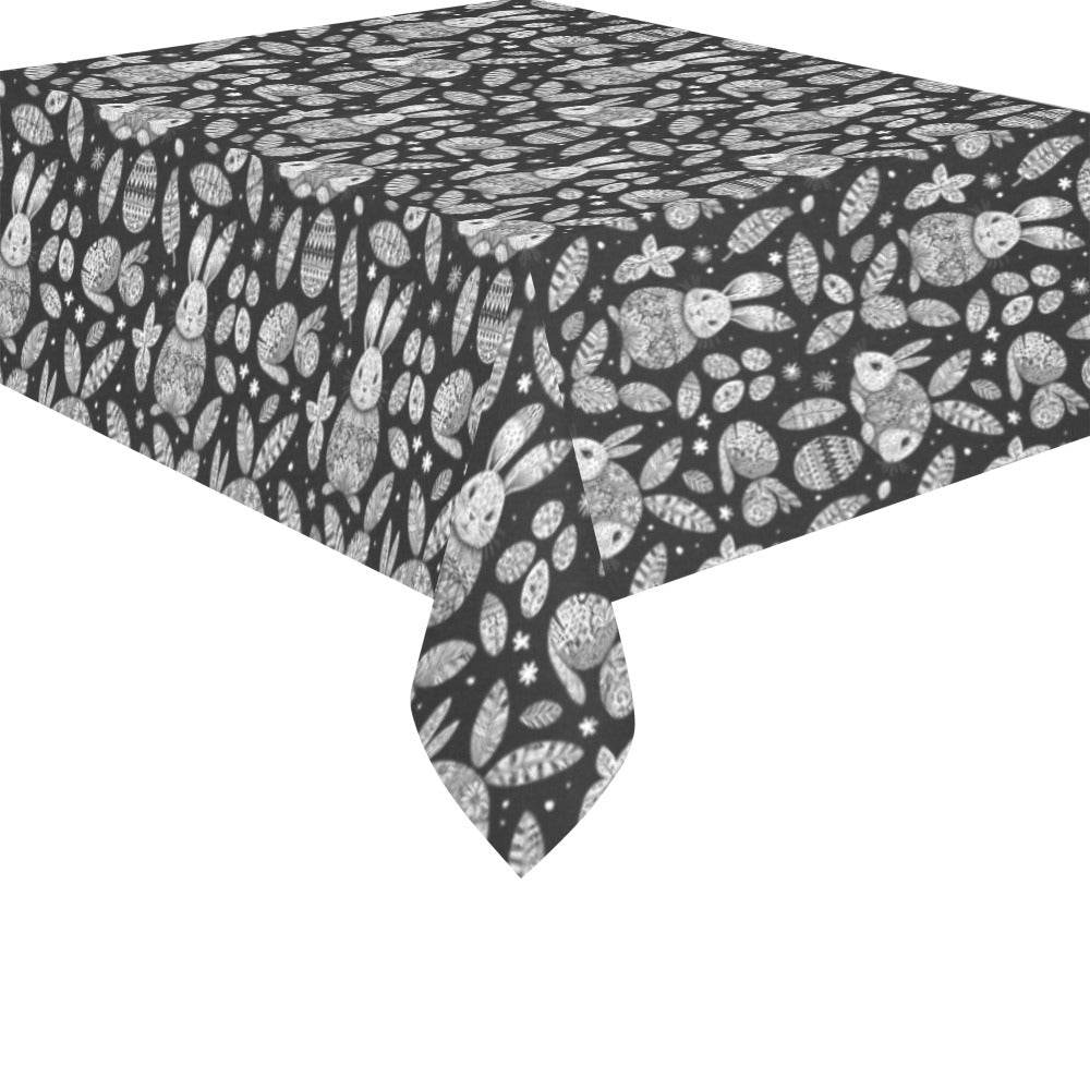 Abstract Bunny Polyester Tablecloth Polyester Tablecloth 70"x 52" DeRose Seasonal