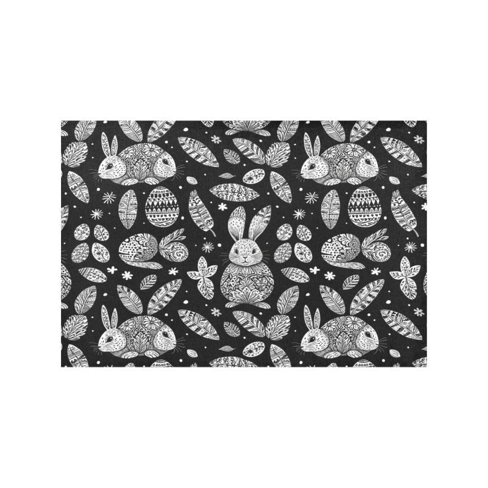 Abstract Bunny Table Placemat (set of 6) Placemats 12" x 18" (Set of 6) DeRose Seasonal