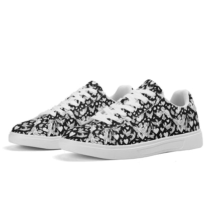 Abstract Love Adult Lightweight Brand Low Top Leather Shoes - DeRose Seasonal