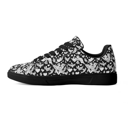 Abstract Love Adult Lightweight Brand Low Top Leather Shoes - DeRose Seasonal