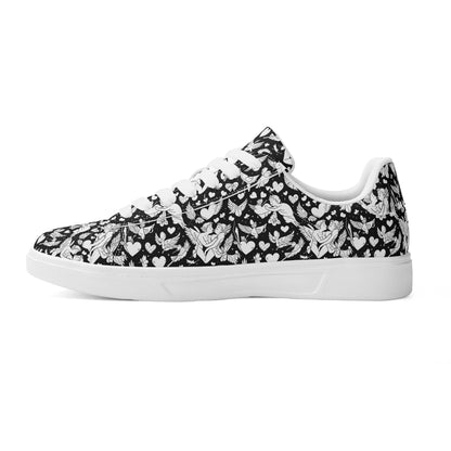 Abstract Love Adult Lightweight Brand Low Top Leather Shoes - DeRose Seasonal