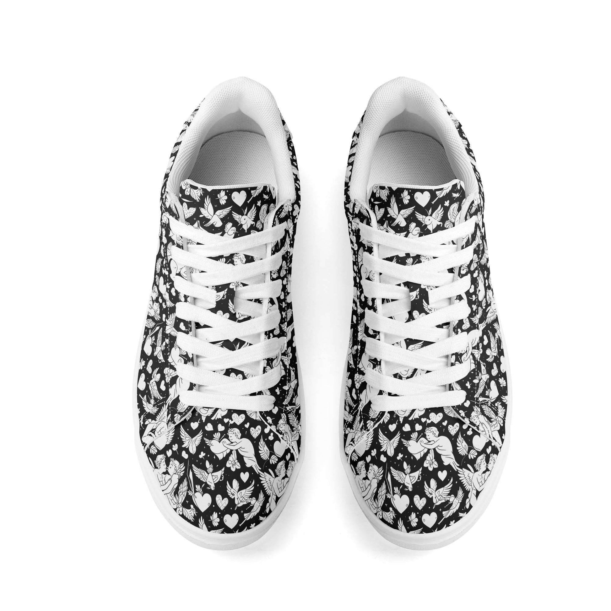 Abstract Love Adult Lightweight Brand Low Top Leather Shoes - DeRose Seasonal