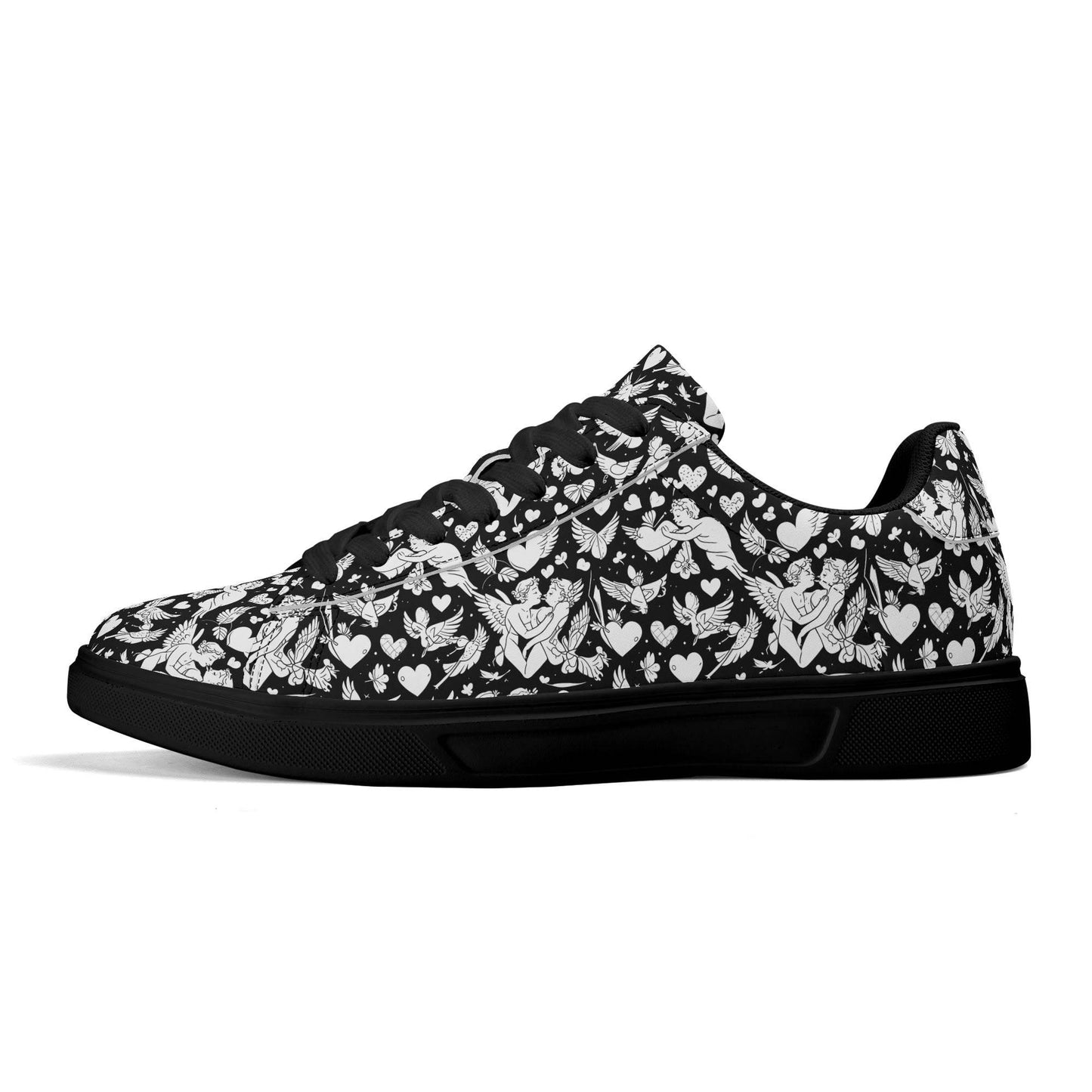 Abstract Love Adult Lightweight Brand Low Top Leather Shoes - DeRose Seasonal